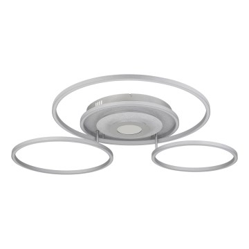 Globo - Ρυθμιζόμενο LED φωτιστικό οροφής LED/60W/230V 2700-6500K 80,8x99,2 cm ασημί + τηλεχειριστήριο