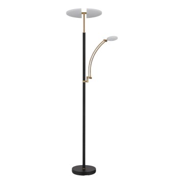 Globo - Ρυθμιζόμενο επιδαπέδιο φωτιστικό LED/40W/230V + LED/5,5W 2700/4000/6000K μαύρο
