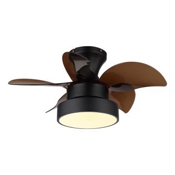 Globo - Ρυθμιζόμενος ανεμιστήρας οροφής LED/22W/230V 3000/4500/6000K καφέ + τηλεχειριστήριο