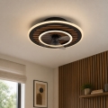 Globo - Ρυθμιζόμενος LED ανεμιστήρας οροφής LED/36W/230V 2700-6000K μαύρος + τηλεχειριστήριο