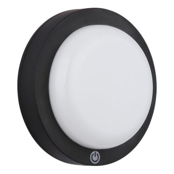 Globo - Επαναφορτιζόμενο LED επιτοίχιο φωτιστικό αφής LED/1,2W/3,7V διάμ. 15 εκ. 1800 mAh μαύρο