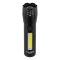 Globo - Επαναφορτιζόμενος φακός LED/3W/5V + COB/3W 5500K 1200 mAh