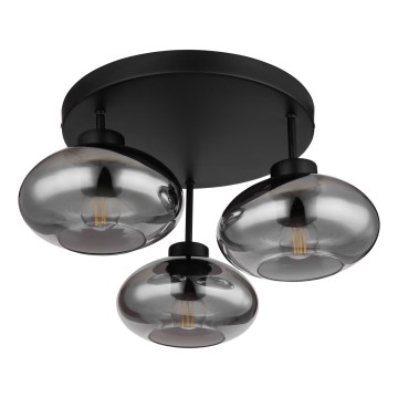 Globo - Επιφανειακό φωτιστικό οροφής 3xE27ILLU/40W/230V μαύρο