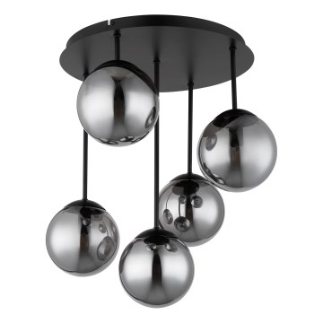 Globo - Επικαθήμενο φωτιστικό οροφής 5xE14/25W/230V μαύρο