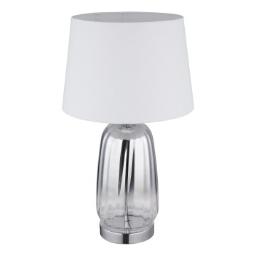 Globo - Επιτραπέζιο φωτιστικό 1xE27/40W/230V λευκό/ασημί