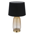 Globo - Επιτραπέζιο φωτιστικό 1xE27/40W/230V μαύρο/καφέ