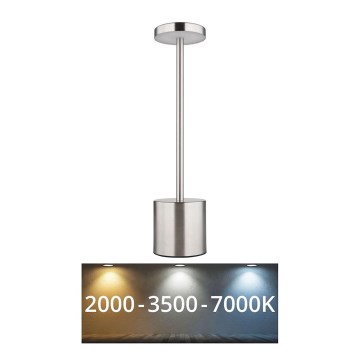 Globo - Επιτραπέζιο LED φωτιστικό αφής με ρύθμιση φωτεινότητας LED/1,2W/3,7V 2000K/3500K/7000K 1200 mAh USB ματ χρώμιο