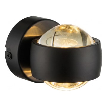 Globo - Επιτοίχιο φωτιστικό LED/7W/230V 3000K μαύρο
