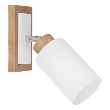 Globo - Επιτοίχιο φωτιστικό σποτ 1xE27/60W/230V δρυς/λευκό