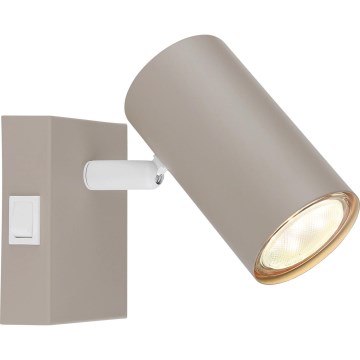 Globo - Επιτοίχιο φωτιστικό σποτ 1xGU10/35W/230V μπεζ