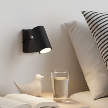 Globo - Επιτοίχιο φωτιστικό spot 1xGU10/25W/230V μαύρο