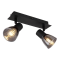 Globo - Επιτοίχιο φωτιστικό με 2 λάμπες E14/40W/230V σε μαύρο χρώμα