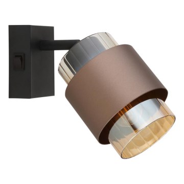 Globo - Επιτοίχιο σποτ 1xE27/40W/230V μαύρο/μπρονζέ