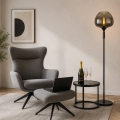 Globo - Επιδαπέδιο φωτιστικό 1xE27/40W/230V μαύρο