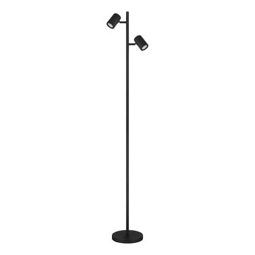 Globo - Επιδαπέδιο φωτιστικό 2xGU10/5W/230V μαύρο