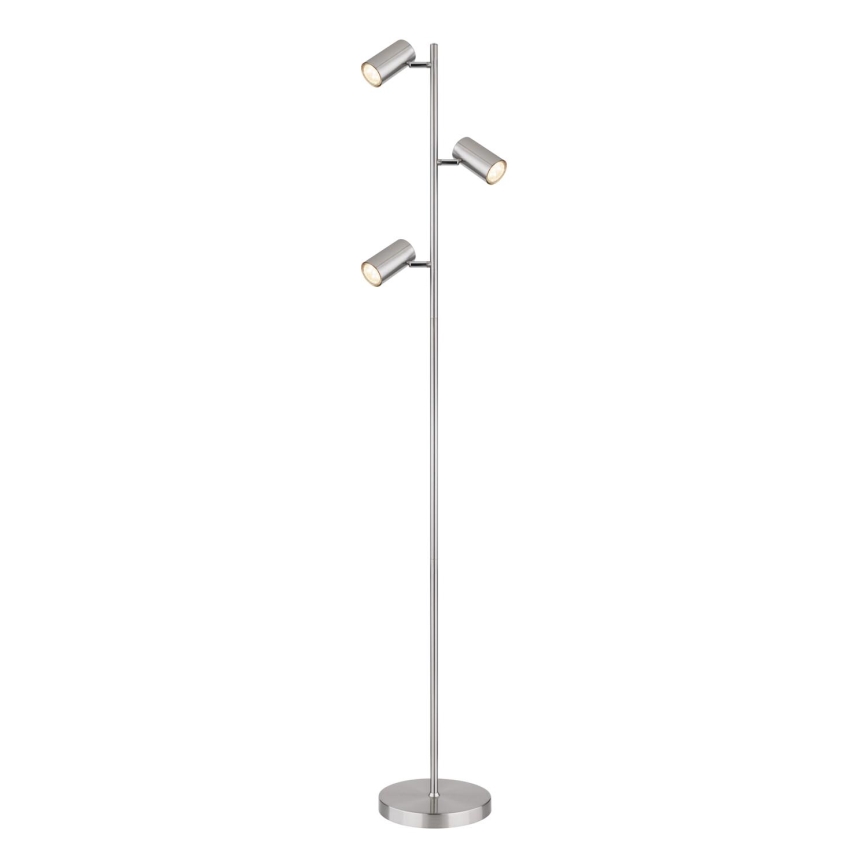 Globo - Επιδαπέδιο φωτιστικό 3xGU10/5W/230V ματ χρώμιο