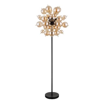 Globo - Επιδαπέδιο φωτιστικό 6xE14/25W/230V καφέ/φιμέ