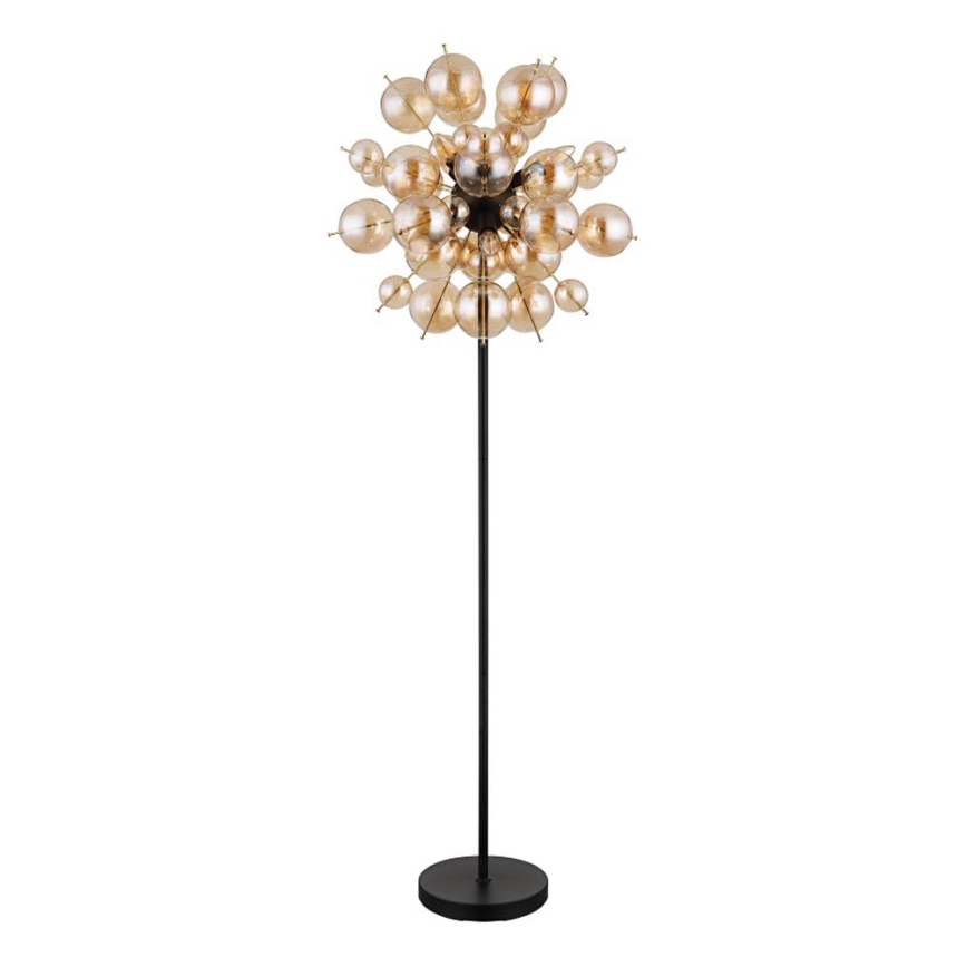 Globo - Επιδαπέδιο φωτιστικό 6xE14/25W/230V καφέ/φιμέ