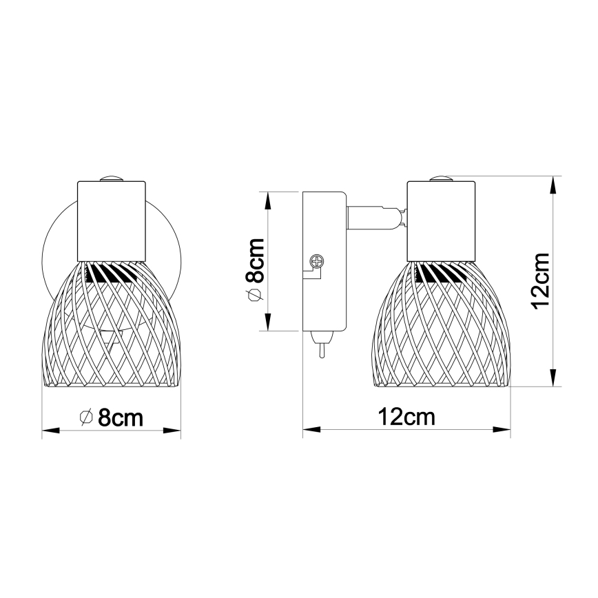 Globo - Επιτοίχιο φωτιστικό με 1 λάμπα E14/40W/230V