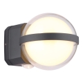 Globo - Επιτοίχιο φωτιστικό εξωτερικού χώρου LED LED/12W/230V IP54 μαύρο