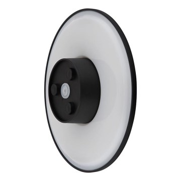 Globo - Επιτοίχιο φωτιστικό εξωτερικού χώρου LED LED/15W/230V 3000/4000/6000K διάμετρος 25,2 cm IP44 μαύρο