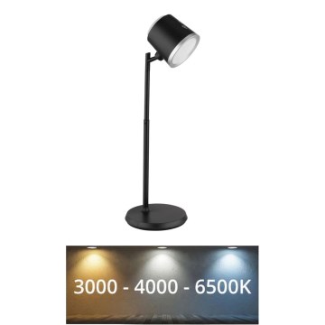 Globo - Επιτραπέζια λάμπα αφής dimming LED 4σε1 LED/6W/3,7V 3000K/4000K/6500K 1500 mAh USB μαύρο