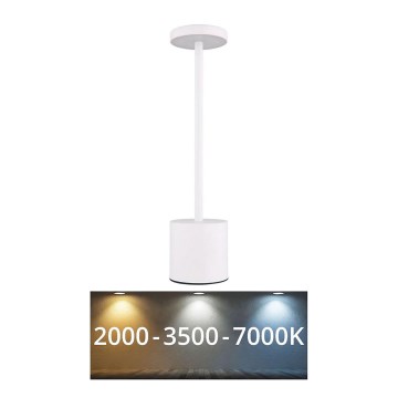 Globo - Επιτραπέζια λάμπα αφής dimming LED LED/1,2W/3,7V 2000K/3500K/7000K 1200 mAh USB λευκό