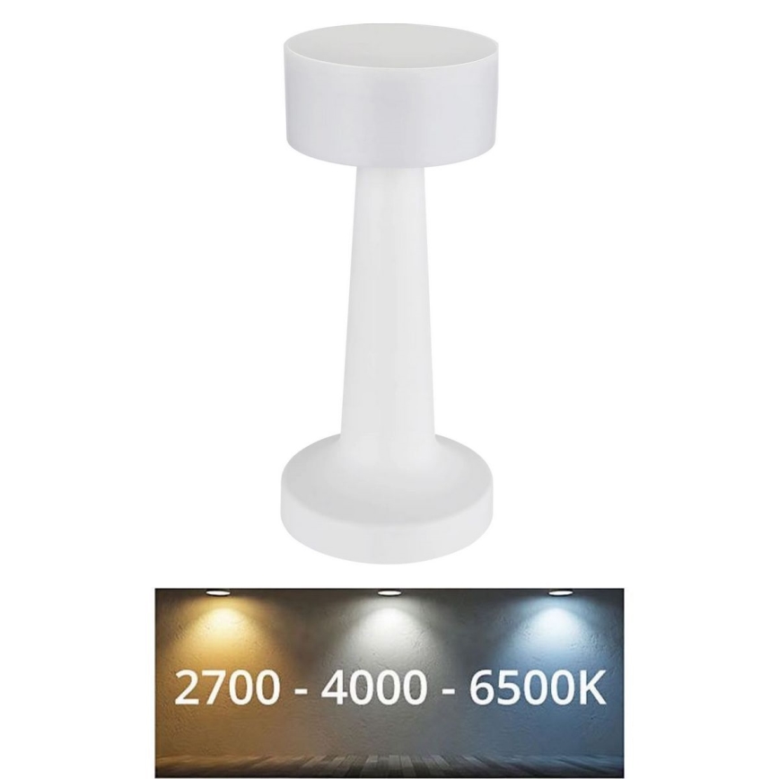 Globo - Επιτραπέζια λάμπα αφής dimming LED LED/1W/3,7V 2700K/4000K/6500K 800 mAh USB λευκό
