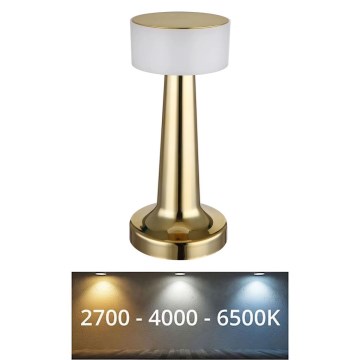 Globo - Επιτραπέζια λάμπα αφής dimming LED LED/1W/3,7V 2700K/4000K/6500K 800 mAh USB χρυσό