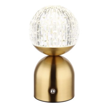 Globo - Επιτραπέζια λάμπα αφής dimming LED LED/2,5W/3,7V 2700/4000/6500K 1800 mAh USB ορείχαλκος