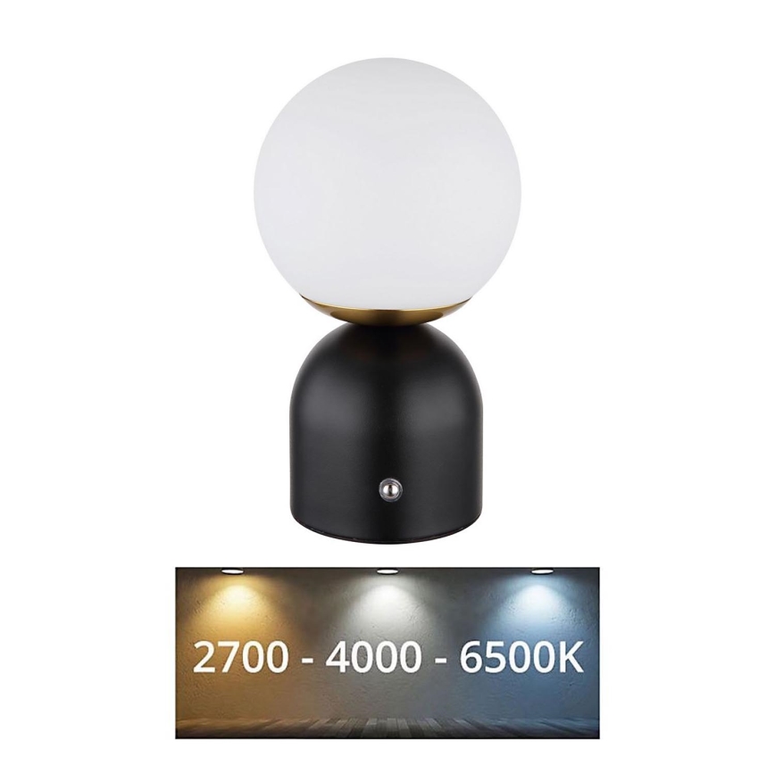 Globo - Επιτραπέζια λάμπα αφής dimming LED LED/2W/5V 2700/4000/65000K 1800 mAh μαύρο