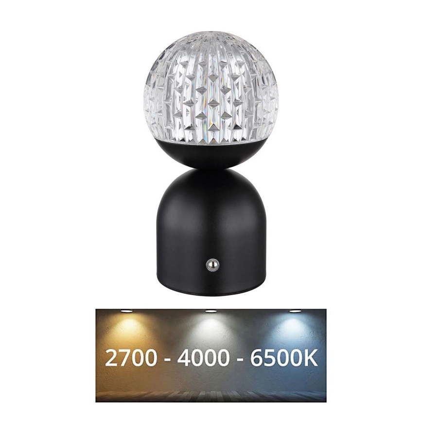 Globo - Επιτραπέζια λάμπα αφής dimming LED LED/2W/5V 2700/4000/6500K 1800 mAh μαύρο