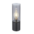 Globo - Επιτραπέζιο φωτιστικό αφής 1xE27/25W/230V διάμ. 9 εκ. μαύρο