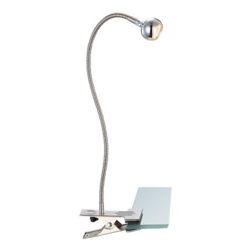 Globo - Ευέλικτο LED φωτιστικό με κλιπ LED/3W/230V ματ χρώμιο