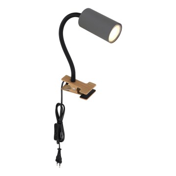 Globo - Εύκαμπτο φωτιστικό με κλιπ 1xGU10/25W/230V γκρι/καφέ