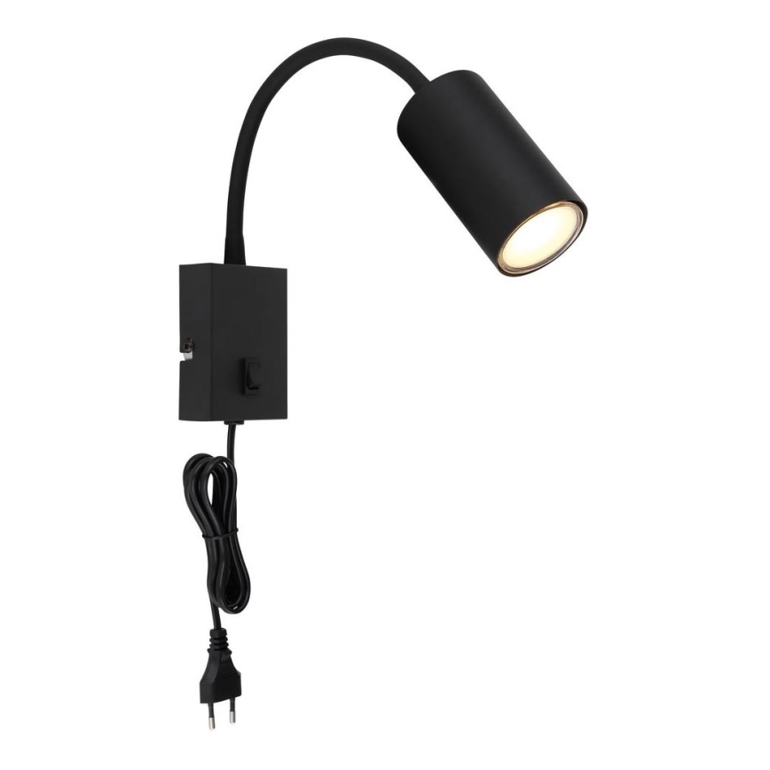 Globo - Εύκαμπτο φωτιστικό τοίχου 1xGU10/25W/230V μαύρο