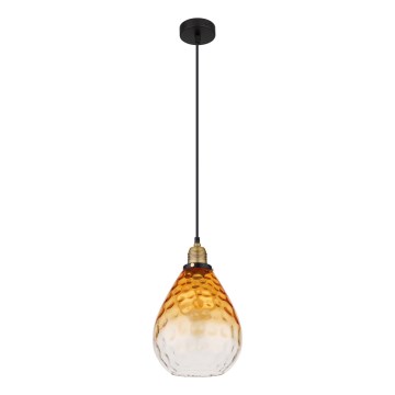 Globo - Κρεμαστό φωτιστικό οροφής 1xE27/60W/230V διάμετρος 21 cm πορτοκαλί