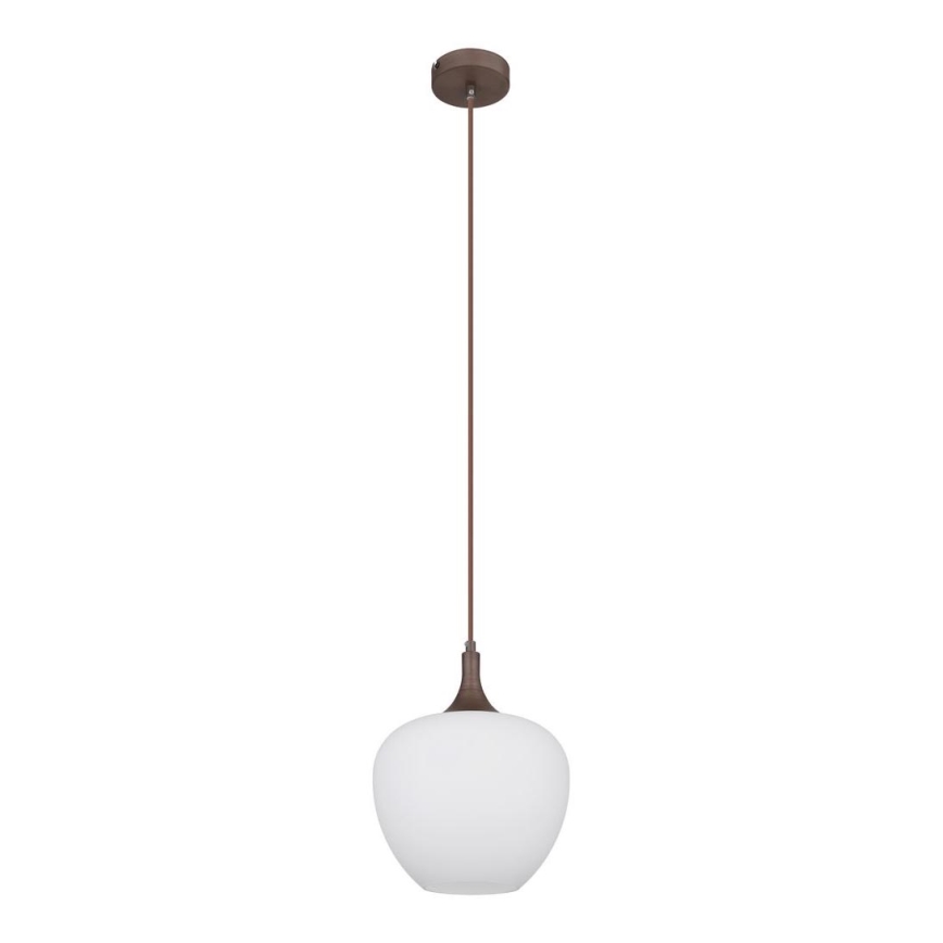 Globo - Κρεμαστό φωτιστικό οροφής 1xE27/60W/230V λευκό/καφέ