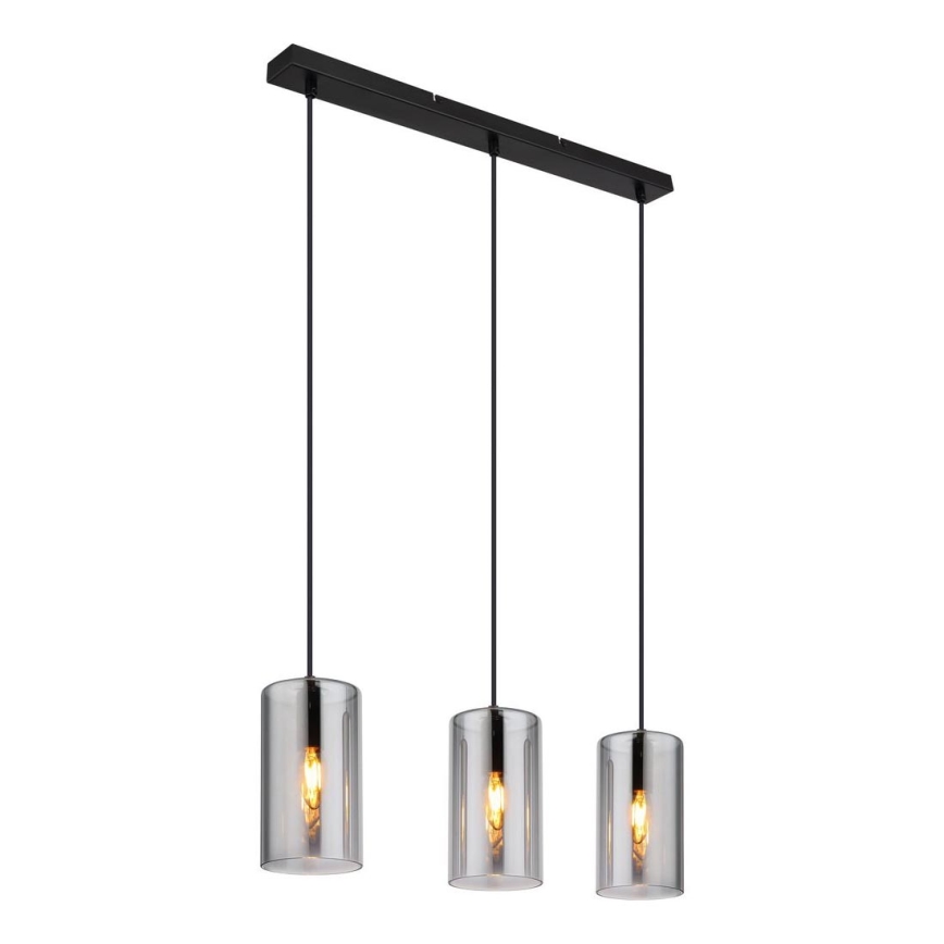 Globo - Κρεμαστό φωτιστικό οροφής 3xE14/25W/230V μαύρο