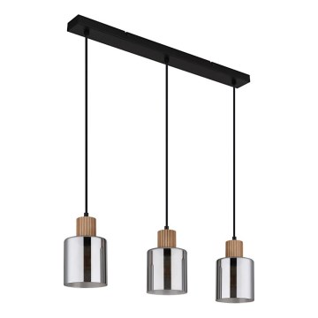 Globo - Κρεμαστό φωτιστικό οροφής 3xE27/25W/230V μαύρο