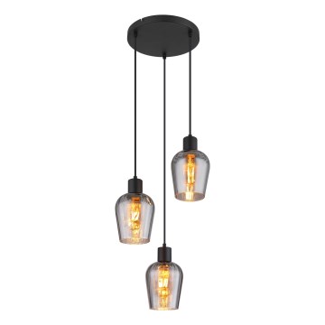 Globo - Κρεμαστό φωτιστικό οροφής 3xE27/40W/230V διάμετρος 28,5 cm μαύρο