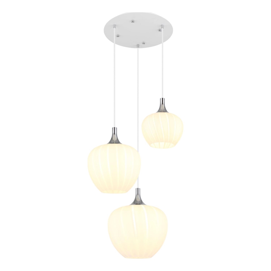 Globo - Κρεμαστό φωτιστικό οροφής 3xE27/40W/230V λευκό