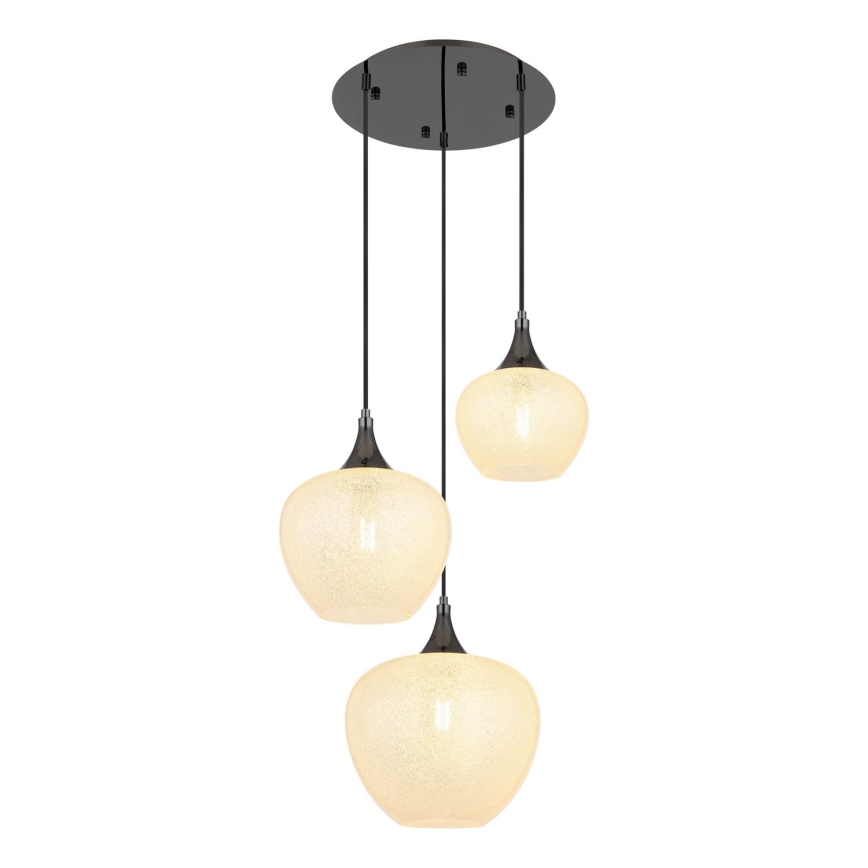 Globo - Κρεμαστό φωτιστικό οροφής 3xE27/40W/230V λευκό/ανθρακί