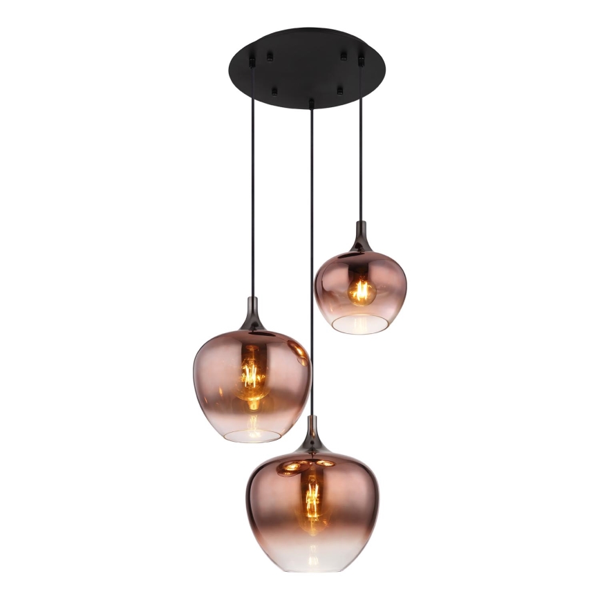 Globo - Κρεμαστό φωτιστικό οροφής 3xE27/40W/230V χαλκός