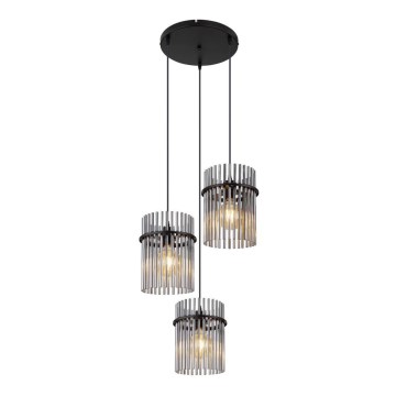 Globo - Κρεμαστό φωτιστικό οροφής 3xE27/60W/230V διάμετρος 47 cm μαύρο