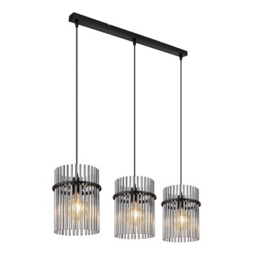 Globo - Κρεμαστό φωτιστικό οροφής 3xE27/60W/230V μαύρο