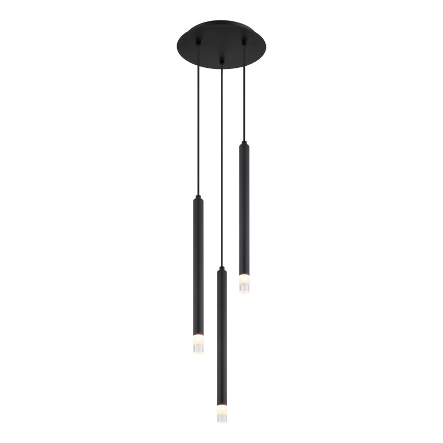 Globo - Κρεμαστό φωτιστικό οροφής 3xG9/4W/230V διάμετρος 24 cm μαύρο