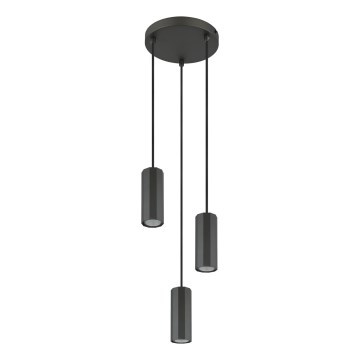 Globo - Κρεμαστό φωτιστικό οροφής 3xGU10/25W/230V μαύρο