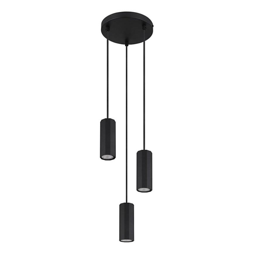 Globo - Κρεμαστό φωτιστικό οροφής 3xGU10/25W/230V μαύρο