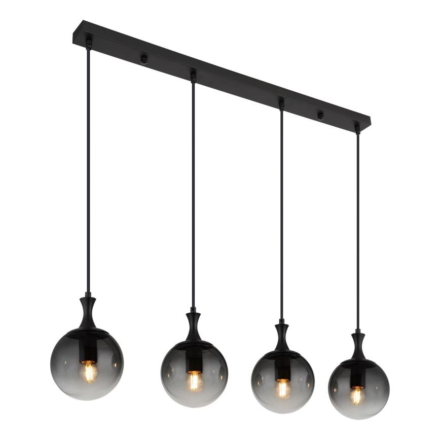 Globo - Κρεμαστό φωτιστικό οροφής 4xE27/10W/230V μαύρο